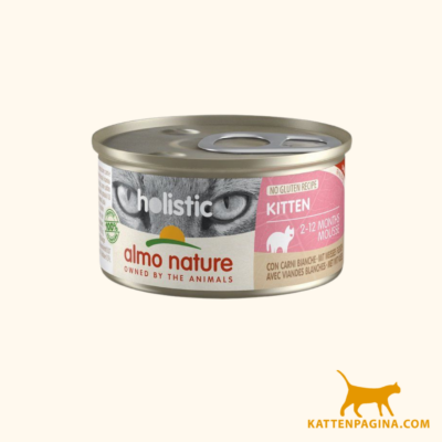 almo nature natvoer voor kittens holistic mousse 24 x 85g wit vlees 24 x 85 gram 1