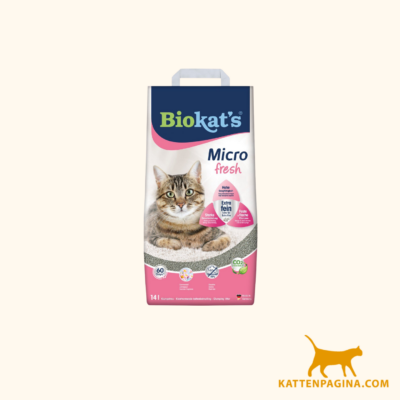 biokats micro fresh 14 l kattenbakvulling klontvormende zomergeur 1