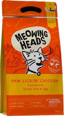 meowing heads paw lickin chicken kattenvoer biologisch 15kg 1